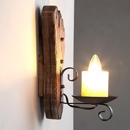Einkopf-Industrie-Vintage-Retro-Wandleuchte aus Holz und Metall, Farbe zum Dekorieren von Wandleuchten im Home-Hotel-Korridor