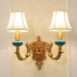 Einfaches Landhaus, traditionelles klassisches Messing-Feature für Wandleuchten im Mini-Stil, Uplight-Wandleuchter