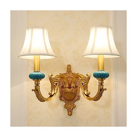 Einfaches Landhaus, traditionelles klassisches Messing-Feature für Wandleuchten im Mini-Stil, Uplight-Wandleuchter