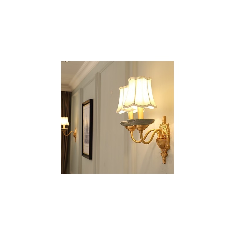 Einfache Country Traditional Classic Messing-Funktion für Mini-Stil Uplight Wandleuchten Wandleuchte Pu
