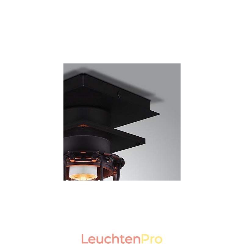 Retro Schmiedeeisen Wandleuchte Einzelkopf Antike Reminiszenzlampe Loft Amerikanische Eisen Vintage Kleine Käfige Deckenleuchte