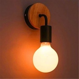 Moderne minimalistische kreative Persönlichkeit Holz Eisen Lampe Korridor Balkon Schlafzimmer Nacht Eisen Wandlampe