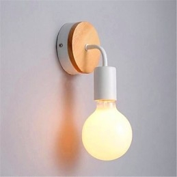 Moderne minimalistische kreative Persönlichkeit Holz Eisen Lampe Korridor Balkon Schlafzimmer Nacht Eisen Wandlampe