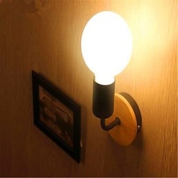 Moderne minimalistische kreative Persönlichkeit Holz Eisen Lampe Korridor Balkon Schlafzimmer Nacht Eisen Wandlampe