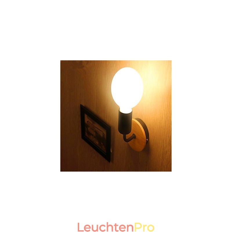 Moderne minimalistische kreative Persönlichkeit Holz Eisen Lampe Korridor Balkon Schlafzimmer Nacht Eisen Wandlampe