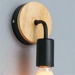 Moderne minimalistische kreative Persönlichkeit Holz Eisen Lampe Korridor Balkon Schlafzimmer Nacht Eisen Wandlampe