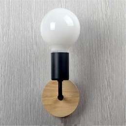 Moderne minimalistische kreative Persönlichkeit Holz Eisen Lampe Korridor Balkon Schlafzimmer Nacht Eisen Wandlampe