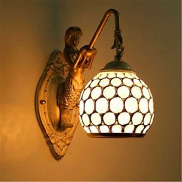 Einfache Wandleuchte im europäischen Stil Retro Pastoral Schlafzimmer Nachttisch Balkon Treppe Flur Spiegellampe