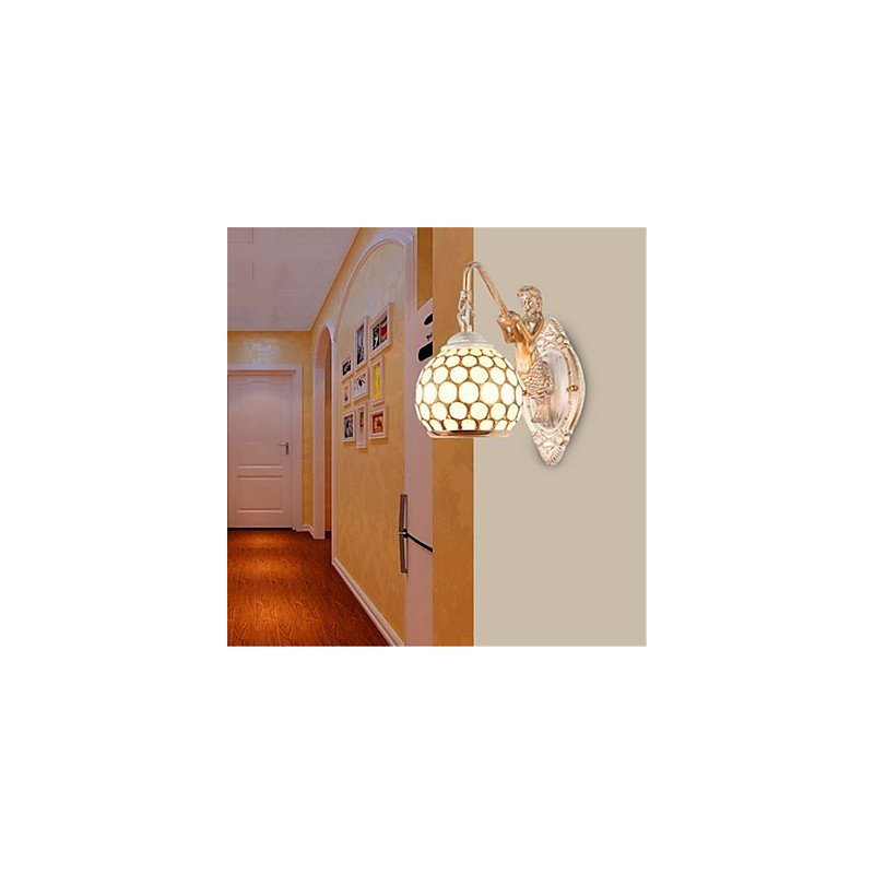 Einfache Wandleuchte im europäischen Stil Retro Pastoral Schlafzimmer Nachttisch Balkon Treppe Flur Spiegellampe