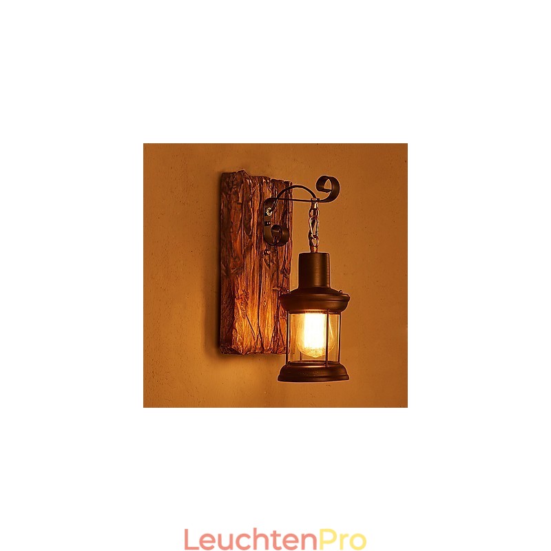 Einkopf-Industrie-Vintage-Retro-Wandleuchte aus Holz und Metall, Farbe zum Dekorieren von Wandleuchten im Home-Hotel-Korridor