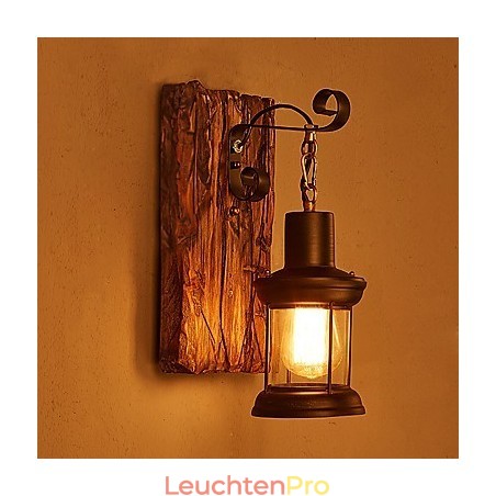 Einkopf-Industrie-Vintage-Retro-Wandleuchte aus Holz und Metall, Farbe zum Dekorieren von Wandleuchten im Home-Hotel-Korridor Einkopf-Industrie-Vintage-Retro-Wandleuchte aus Holz und Metall, Farbe zum Dekorieren von Wandleuchten im Home-Hotel-Korridor