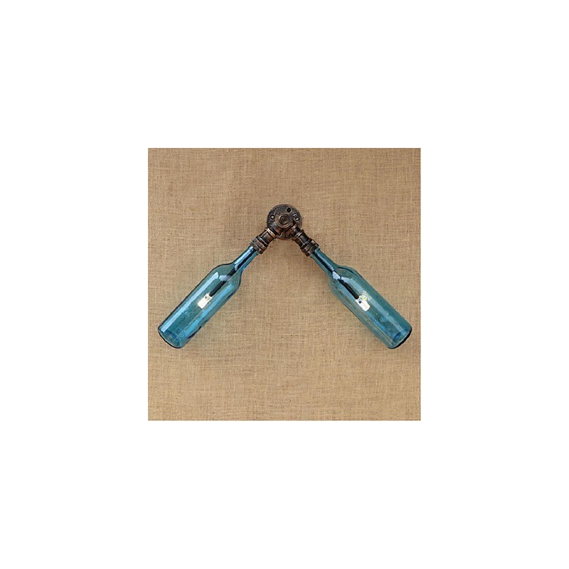 Retro American Village Creative Industry Wind Designer Wasserflasche Wandleuchte Wandleuchte Blau