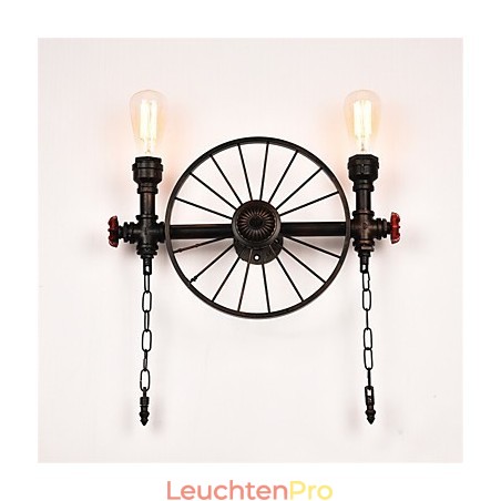 Vintage Industrielle Rohrwandleuchten Kreative Lichter Restaurant Cafe Bar Dekorationsbeleuchtung mit 2 Lichtern Lackiert Vintage Industrielle Rohrwandleuchten Kreative Lichter Restaurant Cafe Bar Dekorationsbeleuchtung mit 2 Lichtern Lackiert