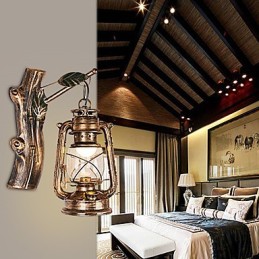 Rustikale Lodge-Malerei-Funktion für Mini-Stil Uplight Wandleuchten Wandleuchte