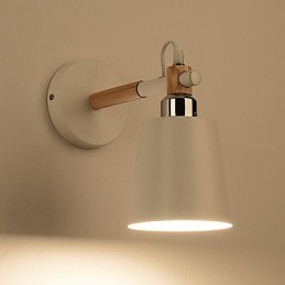 Vintage Holz Art Deco Metall Metall Rustikale Wandleuchte Wohnzimmer Esszimmer Flur Wandlampe Schwarz Weiß Optional