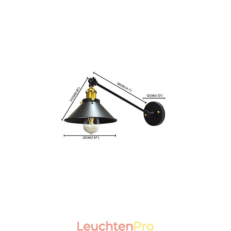 Buzz Wand Eisen Wandlampe Dumme schwarze Lichtschwertlampe an der Wand