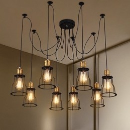 Country Designers Malerei Metall Kronleuchter