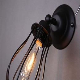 Traditionelle klassische rustikale Lodge Country-Malerei-Funktion für Swing Arm Ambient Light Wandleuchten Wandleuchte