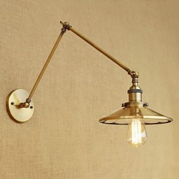Rustikale Lodge Country Retro Galvanisierte Funktion für Mini-Stil Schwenkarm-Umgebungslicht