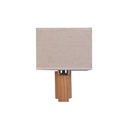 Einfache Wandlampe, Nachttischlampe mit Stoffschirm und Massivholz für Schlafzimmer, Kommode, Wohnzimmer, Babyzimmer