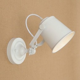 Wandleuchte aus lackiertem Stahl, dumme schwarze amerikanische Kaffeedekoration, Retro-Wandleuchte, Lichtschwertlampe an der Wand