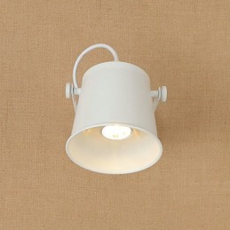 Wandleuchte aus lackiertem Stahl, dumme schwarze amerikanische Kaffeedekoration, Retro-Wandleuchte, Lichtschwertlampe an der Wand