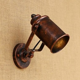Wandleuchte aus lackiertem Stahl, dumme schwarze amerikanische Kaffeedekoration, Retro-Wandleuchte, Lichtschwertlampe an der Wand