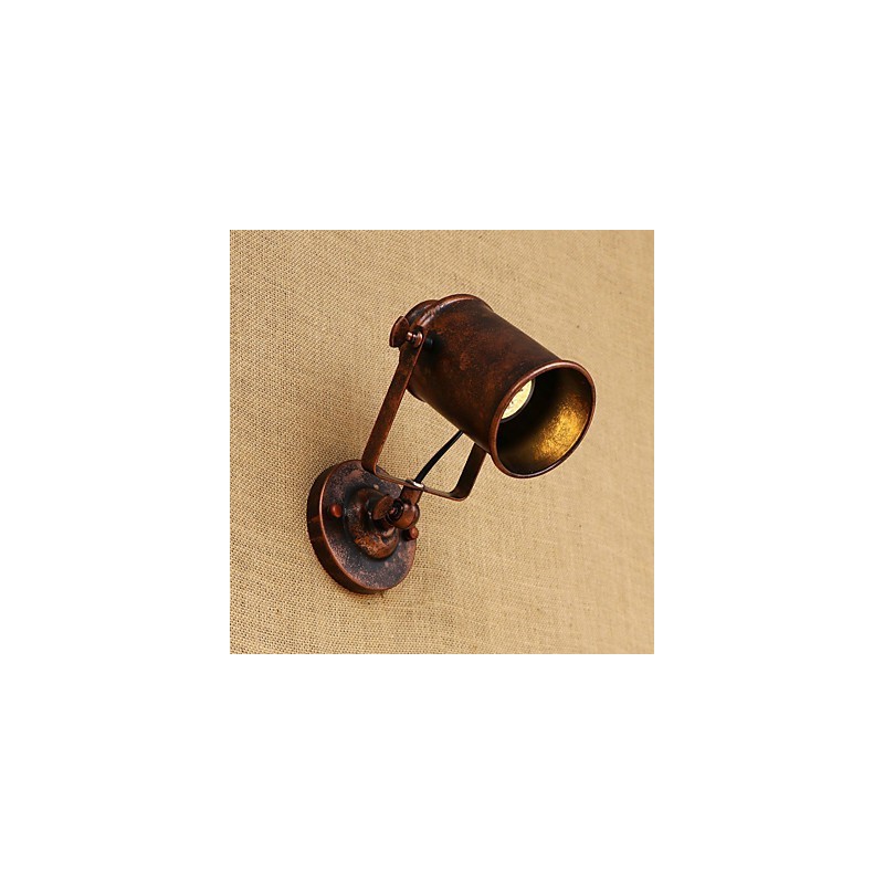 Wandleuchte aus lackiertem Stahl, dumme schwarze amerikanische Kaffeedekoration, Retro-Wandleuchte, Lichtschwertlampe an der Wand