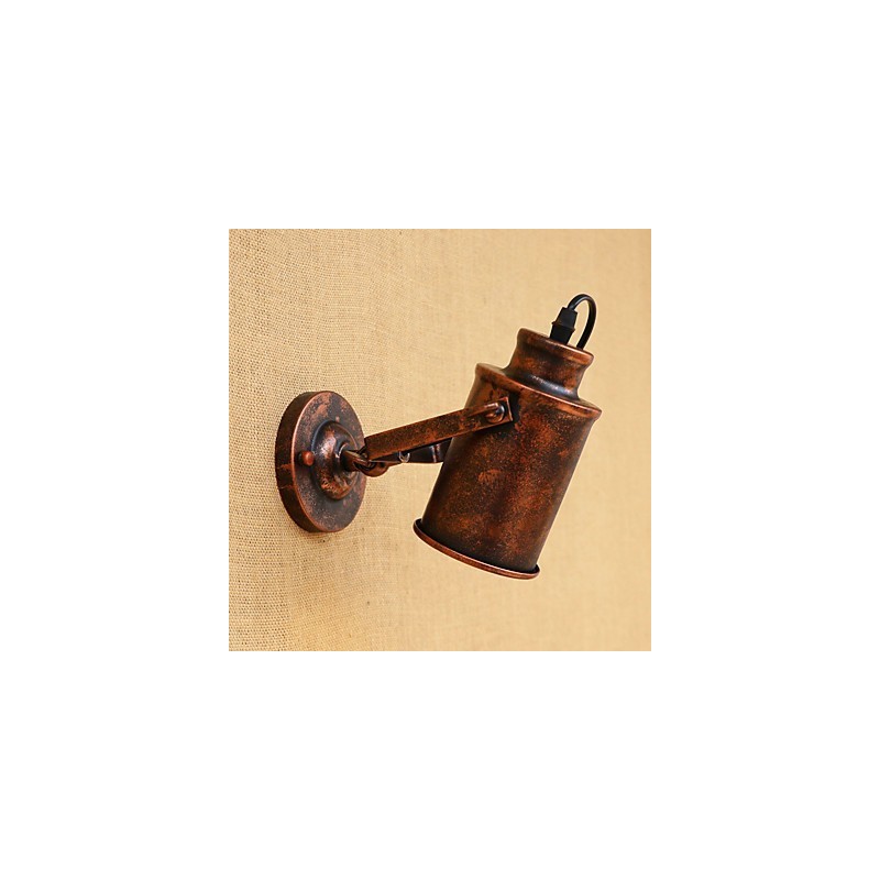 Wandleuchte aus lackiertem Stahl, dumme schwarze amerikanische Kaffeedekoration, Retro-Wandleuchte, Lichtschwertlampe an der Wand