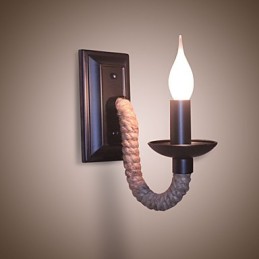 Hanfseil Retro Wandleuchte Kreative Persönlichkeit Bar Eisen Kerzenlampe
