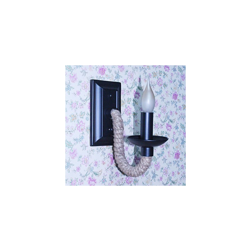 Hanfseil Retro Wandleuchte Kreative Persönlichkeit Bar Eisen Kerzenlampe