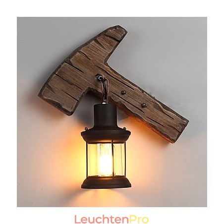 Einkopf-Industrie-Vintage-Retro-Wandleuchte aus Holz und Metall, Farbe zum Dekorieren von Wandleuchten im Home-Hotel-Korridor Einkopf-Industrie-Vintage-Retro-Wandleuchte aus Holz und Metall, Farbe zum Dekorieren von Wandleuchten im Home-Hotel-Korridor