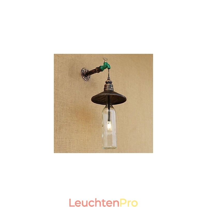 Edison Retro Dekorative Wasserpfeife Weinflasche Wandleuchte Wandleuchte