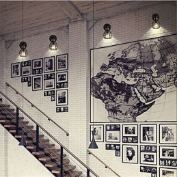 Retro Rohr Wandleuchten Einfache Loft Schwarz Vogelkäfig Metall Esszimmer Küche Bar Cafe Dekoration Beleuchtung