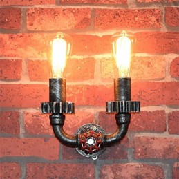 2 Köpfe Vintage Industrielle Metall Wandleuchten Restaurant Cafe Bar Dekoration Beleuchtung
