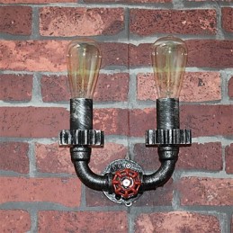 2 Köpfe Vintage Industrielle Metall Wandleuchten Restaurant Cafe Bar Dekoration Beleuchtung