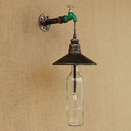 Eisenrohr Retro Bar Hotel Dekoration Rohr Flasche Wandleuchte