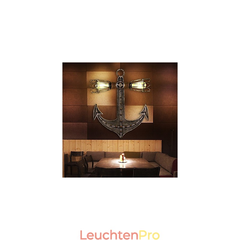 Jahrgang Industrielle Wandleuchten Holz Boot Anker Form Kreative Restaurant Cafe Bar Dekoration Beleuchtung