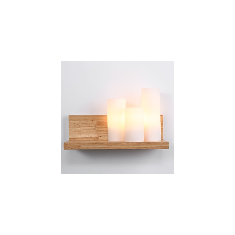Holz Wandleuchter 3 Lichter Country