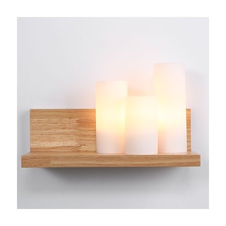 Holz Wandleuchter 3 Lichter Country Holz Wandleuchter 3 Lichter Country