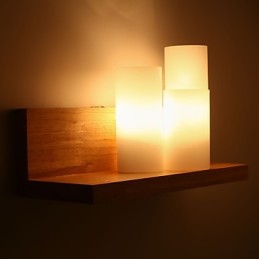 Holz Wandleuchter 3 Lichter Country