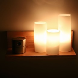 Holz Wandleuchter 3 Lichter Country