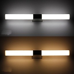 Hochwertige Spiegellampe Badezimmerleuchten 85 265V Edelstahl und Acryl Wandleuchten Make-up Beleuchtung
