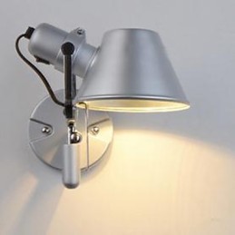 Moderne zeitgenössische Silber-Funktion für Augenschutz Umgebungslicht Wandleuchten Wandleuchte