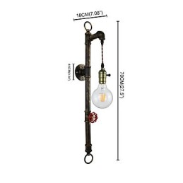 Wandleuchte Wandleuchten Wand Eisen Wandlampe dumm schwarz Lichtschwert Lampe an der Wand