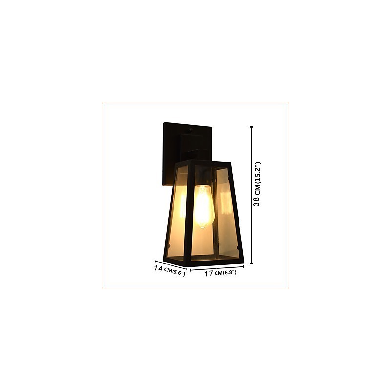 Wandleuchte Wandleuchten Wand Eisen Wandlampe dumm schwarz Lichtschwert Lampe an der Wand