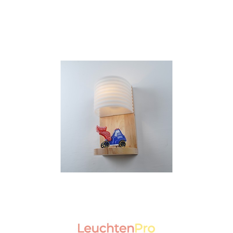 Einfache Wandlampe, Nachttischlampe mit Glasschirm und Massivholz für Schlafzimmer, Kommode, Wohnzimmer, Babyzimmer, Studentenwohnheim, Couchtisch, Bücherregal