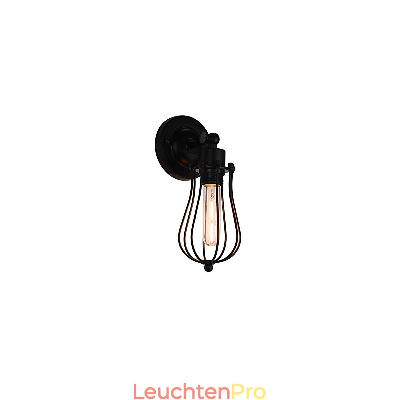 Wandleuchte aus lackiertem Stahl, dumme schwarze amerikanische Kaffeedekoration, Retro-Wandleuchte, Lichtschwertlampe an der Wand