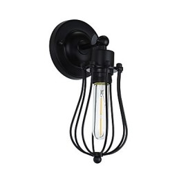 Wandleuchte aus lackiertem Stahl, dumme schwarze amerikanische Kaffeedekoration, Retro-Wandleuchte, Lichtschwertlampe an der Wand
