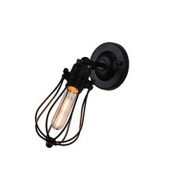 Wandleuchte aus lackiertem Stahl, dumme schwarze amerikanische Kaffeedekoration, Retro-Wandleuchte, Lichtschwertlampe an der Wand
